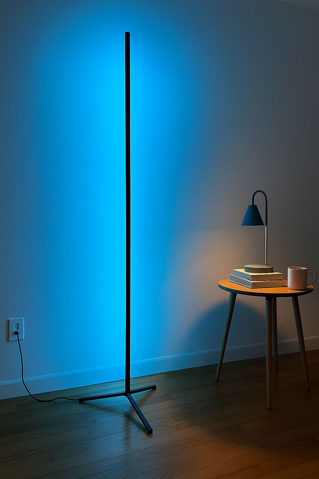 160cm Smart RGB LED Corner Floor Lamp