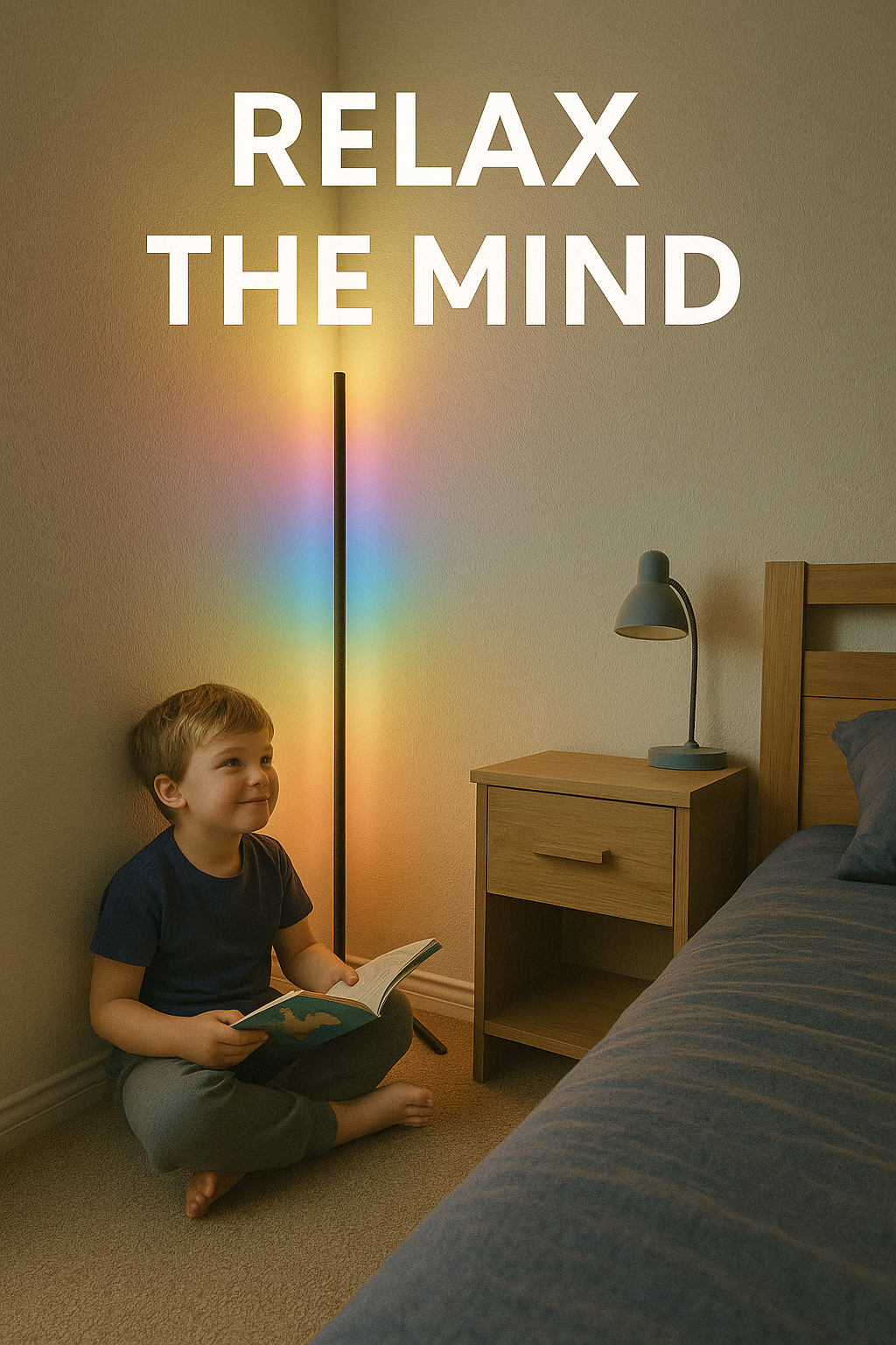 160cm Smart RGB LED Corner Floor Lamp