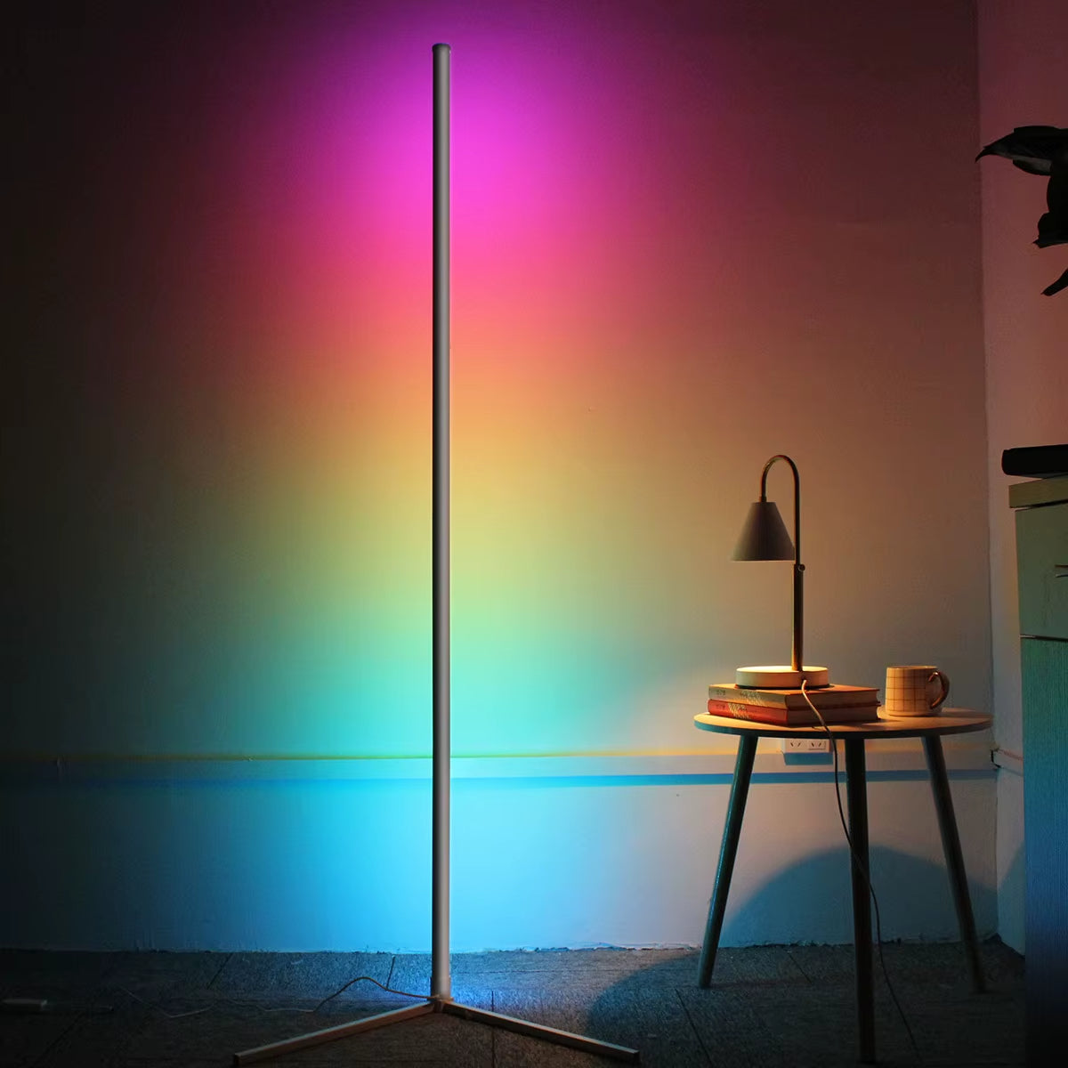160cm Smart RGB LED Corner Floor Lamp