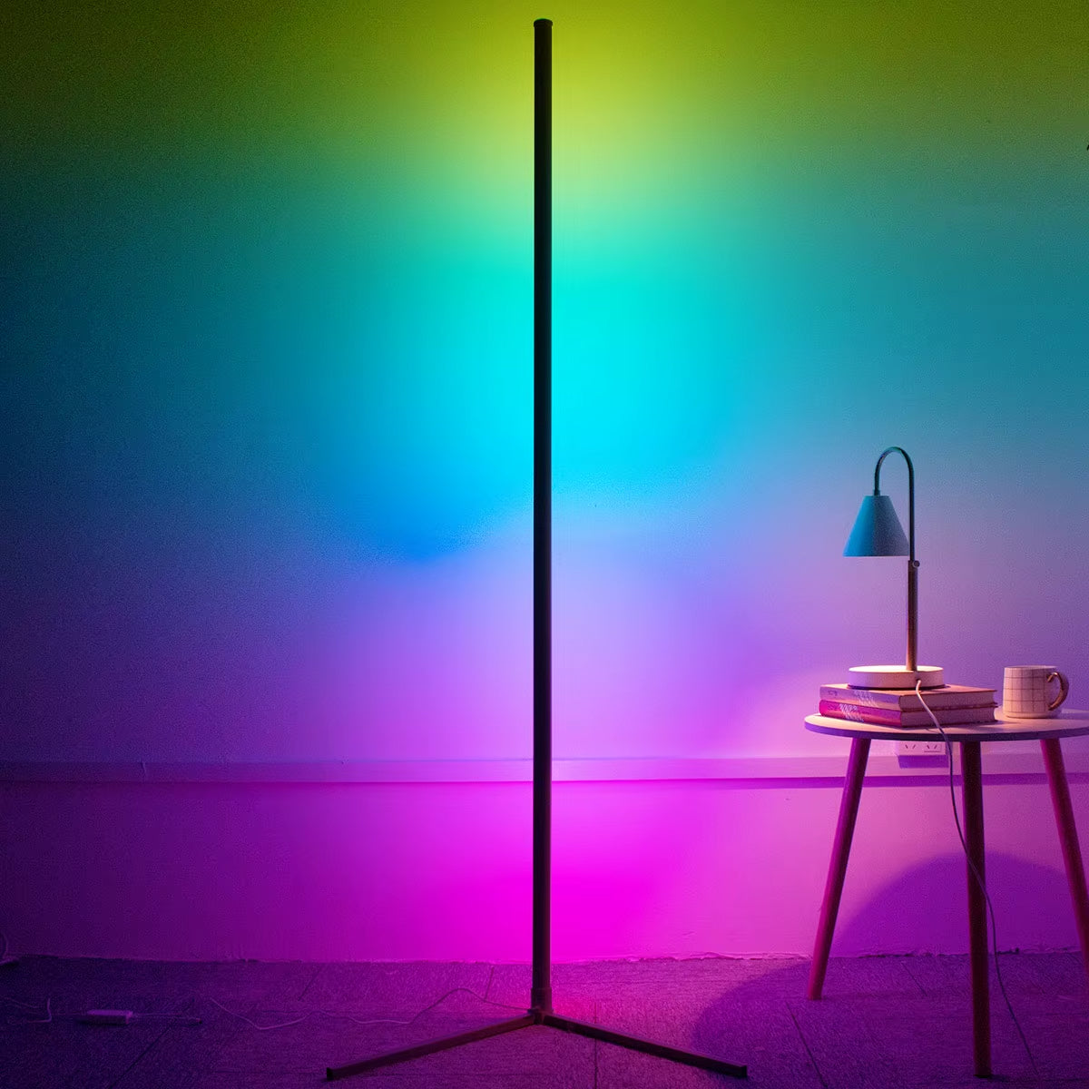 160cm Smart RGB LED Corner Floor Lamp