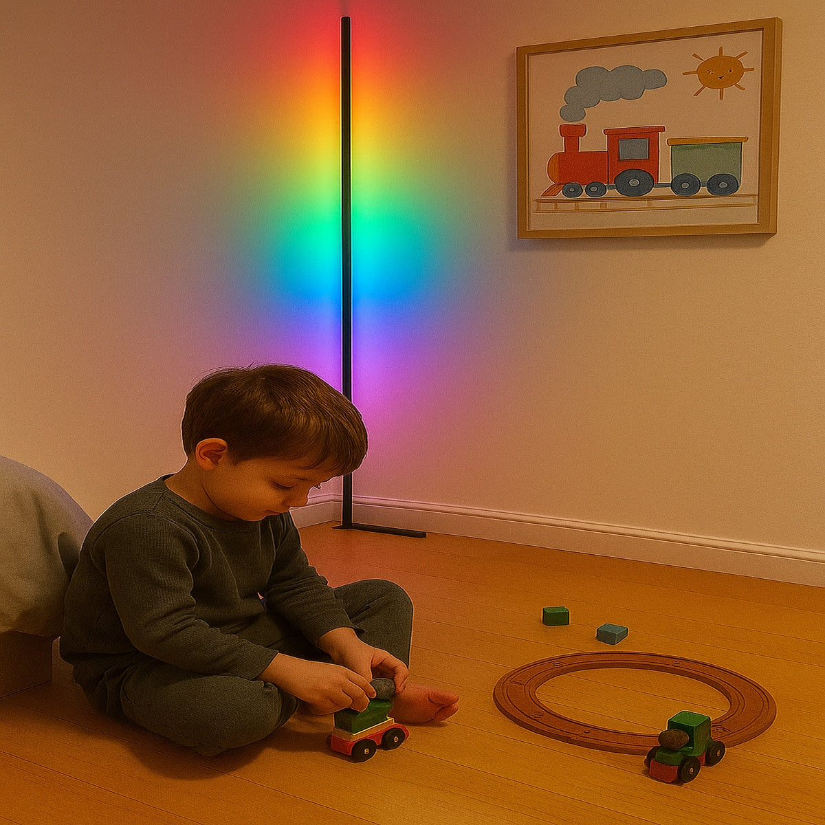 160cm Smart RGB LED Corner Floor Lamp